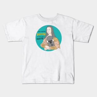 monalisa love skate Kids T-Shirt